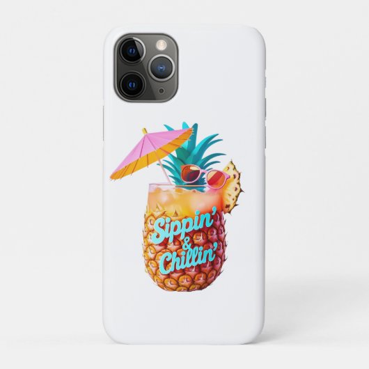 トロピカルVibeドリンク「Sippin & Chillin」 Case-Mate iPhoneケース (裏)