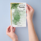 トロピカルWhat Groomがブライダルシャワーゲームカード チラシ (ハンドル)