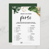 トロピカルWhat's on Your PowardブライダルシャワーゲームE エンクロージャーカード (正面/裏面)