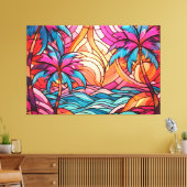 トロピカルXLアート キャンバスプリント (インサイチュ (リビング))