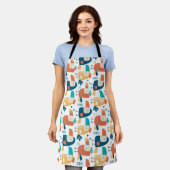 トロピカーナと鳥 エプロン (着用した状態)