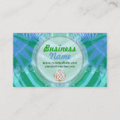トロピカーナブルーアクアグリーン繊維名刺 名刺 (裏面)