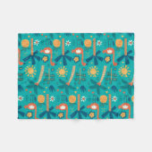 トロピカーナ水彩 フリースブランケット (正面(横))