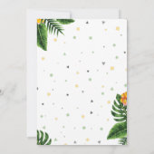 トロピカ生まれルトゥービーワイルド誕生日招待状 招待状 (裏面)