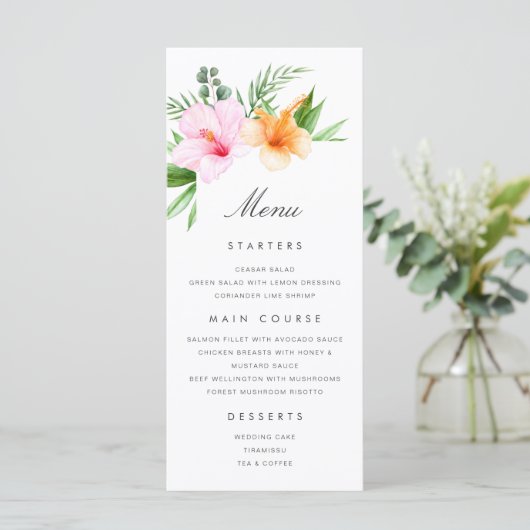 トロピカ結婚ルメニュールアウ（ハワイ式宴会）フローラビーチパーム  メニュー (スタンド正面)