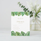 トロピカ結婚ルR.S.V.Pレスポンスカード 出欠カード (スタンド正面)