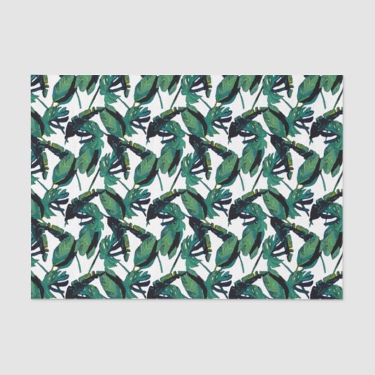 トロピカ葉ルズ水色葉デコパージュ 薄葉紙 (正面)