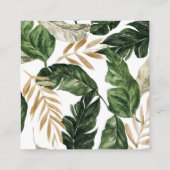 トロピカ葉ルフェイク金箔フレーム披露宴 エンクロージャーカード (裏面)