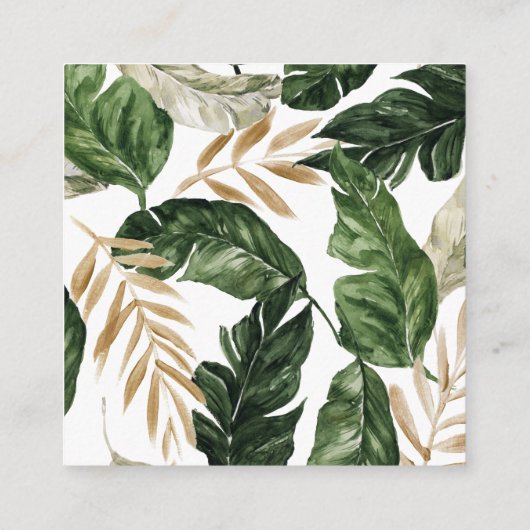 トロピカ葉ルフェイク金箔フレーム披露宴 エンクロージャーカード (裏面)
