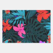 トロピゴス熱帯ゴシック花ハワイエキゾチック ラッピングペーパーシート (正面3)