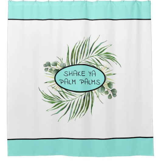 トロピッおもしろいクパームスシェイクヤパームパームパームズ シャワーカーテン (正面)