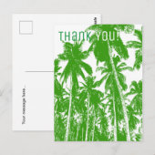 トロピッはっきりしたクパームの木のパターン&サンキューイベント ポストカード (正面/裏面)