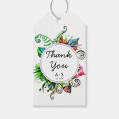 トロピッはっきりしたクパームリーフリース結婚ズサンキュー ギフトタグ (正面)