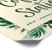 トロピッはっきりしたク葉コーヒ結婚ー駅の看板 ポスター (角)