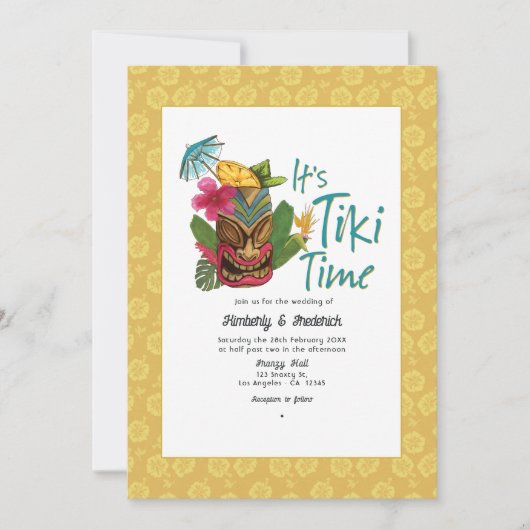 トロピッよくはしゃぐクティキ結婚病 招待状 (正面)