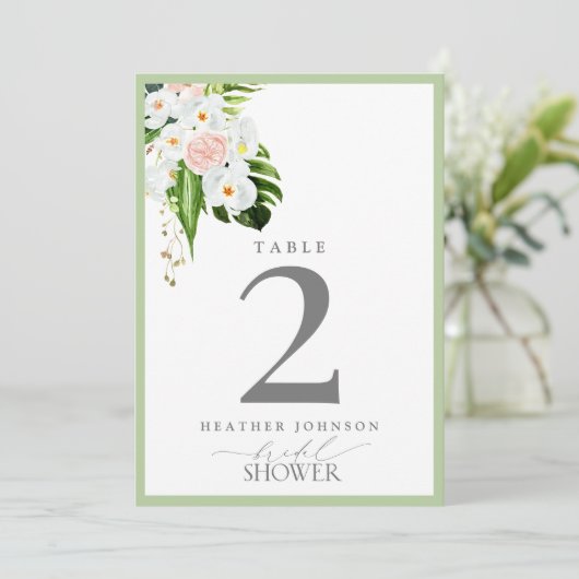 トロピッエレガントクオーキッドウォーターカラーブライダルシャワー (スタンド正面)