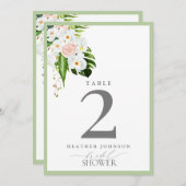 トロピッエレガントクオーキッドウォーターカラーブライダルシャワー (正面/裏面)