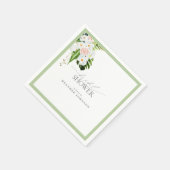 トロピッエレガントクオーキッドウォーターカラーブライダルシャワー スタンダードカクテルナプキン (角)