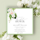 トロピッエレガントクオーキッドウォーターカラーブライダルシャワー 招待状