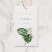 トロピッエレガントクグリーンウォーターのパーム葉 ギフトタグ (裏面)