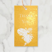 トロピッエレガントクグリーンウォーターのパーム葉 ギフトタグ (正面)