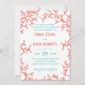 トロピッエレガントクコーラルリーフビーチ結婚式 招待状 (正面)