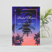 トロピッエレガントクサンセットサマービーチブライダルシャワー 招待状 (スタンド正面)
