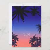 トロピッエレガントクサンセットサマービーチブライダルシャワー 招待状 (裏面)