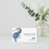 トロピッエレガントクシーホースピンクブルービーチ沿岸 名刺 (スタンド正面)