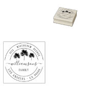 トロピッエレガントクパームツリーズファミリー差出人住所 ラバースタンプ (押印)