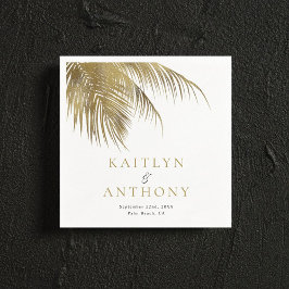 トロピッエレガントクパームツリービーチ結婚式 スタンダードカクテルナプキン