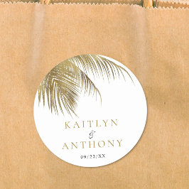 トロピッエレガントクパームツリービーチ結婚式 ラウンドシール