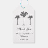 トロピッエレガントクパームツリー結婚式の引き出物ありがとう ギフトタグ (正面)