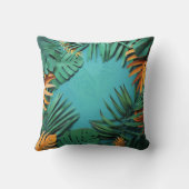 トロピッエレガントクパームリーフプリント クッション (裏面)