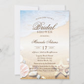 トロピッエレガントクヒトデビーチブライダルシャワー 招待状 (正面)