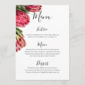 トロピッエレガントクピンク&グリーンプロテア結婚ス メニュー (正面)