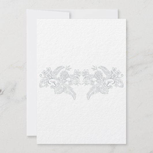 トロピッエレガントクフランスのフローラ赤ちゃんシャワー 招待状