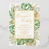 トロピッエレガントクブランチ&バブリーブライダルシャワー 箔招待状 (正面)