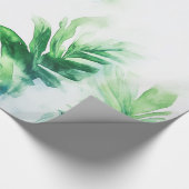 トロピッエレガントクリーグリーンラッピング紙 ラッピングペーパー (角)