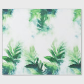 トロピッエレガントクリーグリーンラッピング紙 ラッピングペーパー (フラット)