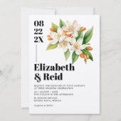 トロピッエレガントク地中海のシトラス結婚ズ 招待状 (正面)