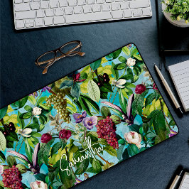 トロピッエレガントク果実アクアパターモノグラム デスクマット