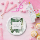 トロピッエレガントク植物トレン結婚ズ・ジェシェンカ ペーパープレート (パーティー)