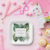 トロピッエレガントク植物トレン結婚ズ・ジェシェンカ ペーパープレート (パーティー)