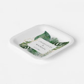 トロピッエレガントク植物トレン結婚ズ・ジェシェンカ ペーパープレート (傾斜あり)