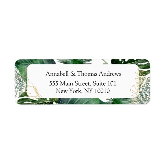 トロピッエレガントク植物トレン結婚ズ ラベル (正面)