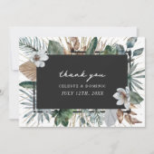 トロピッエレガントク植物体結婚の写真 サンキューカード (正面)