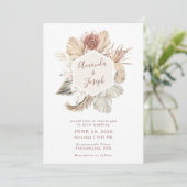 トロピッエレガントク水色春フローラ結婚ズ 招待状 (スタンド正面)