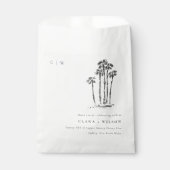 トロピッエレガントク沿岸パームツリースケッチ結婚ズ フェイバーバッグ (正面)