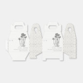 トロピッエレガントク沿岸パームツリースケッチ結婚ズ フェイバーボックス (折り畳みなし)